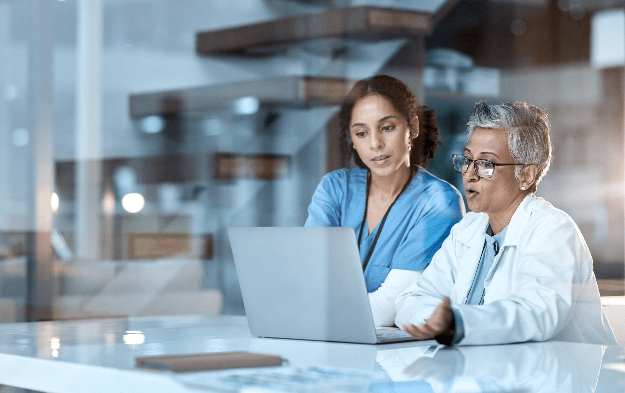 Healthcare professionals in consultation